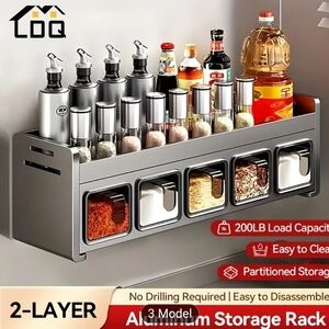 Gray Silver Aluminum Storage Rack